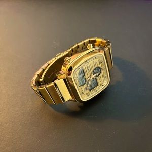 Fossil Retro Analog-Digital Gold Stainless Steel Watch